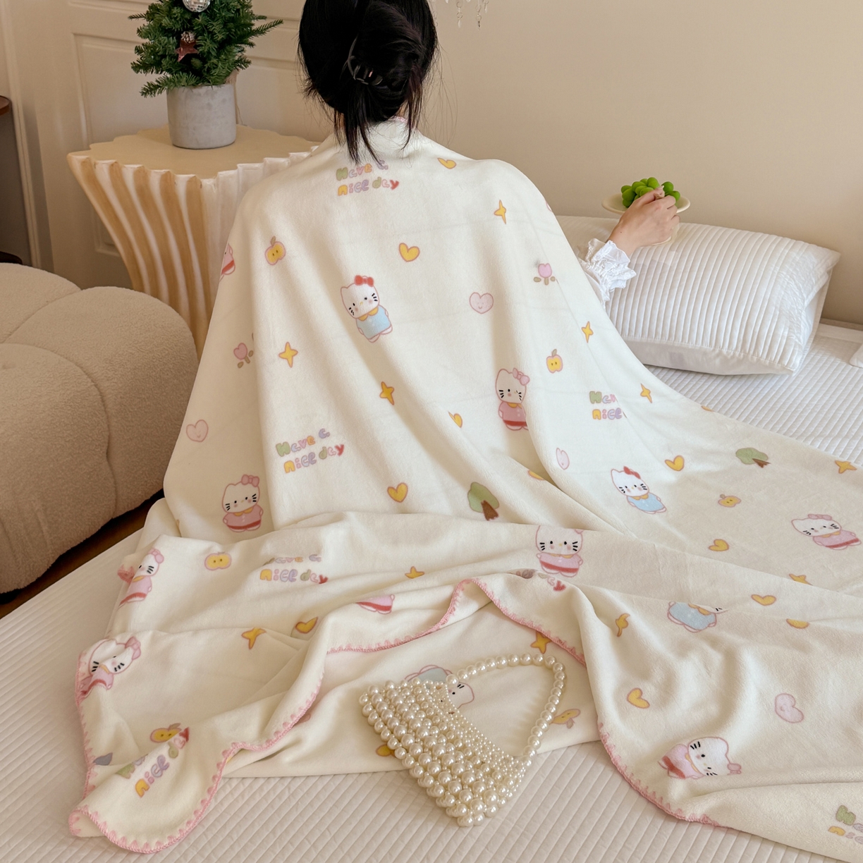 91家纺网 家纺一手货源 找家纺 澳萝拉 2025新款230g高克重全工艺牛奶绒三角针毛毯四季毯休闲毯毯子（稳定供货 不缺货） 童趣嘟嘟猫