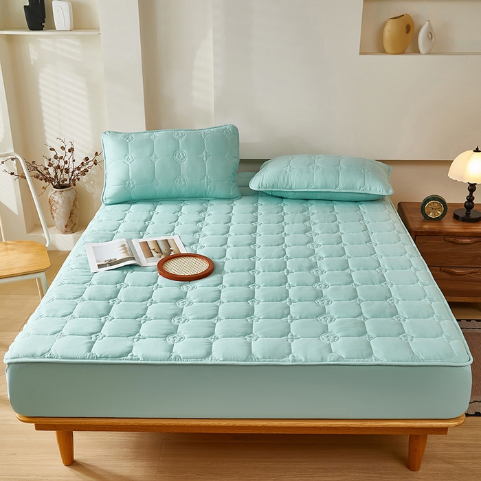 瑞兴纺 2025年新款亲肤夹棉床笠床裙 床笠款：幸运格-梦兰