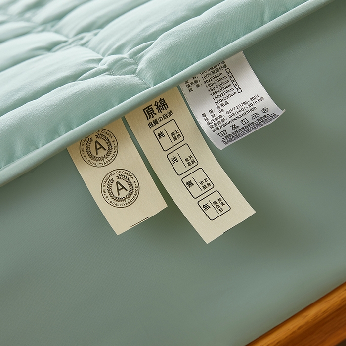 91家纺网 家纺一手货源 找家纺 瑞兴纺 2025年新款亲肤夹棉床笠床裙 床笠款：幸运格-梦兰