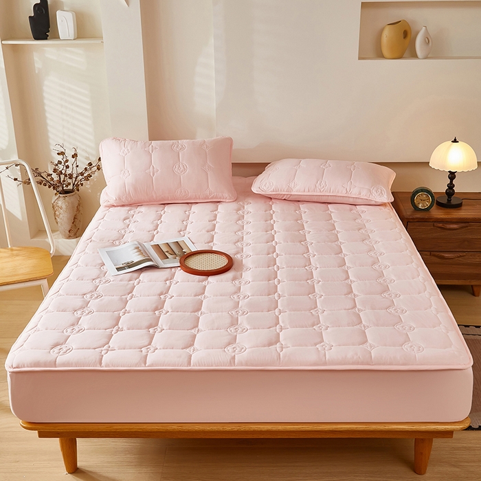 瑞兴纺 2025年新款亲肤夹棉床笠床裙 床笠款：幸运格-雅典玉