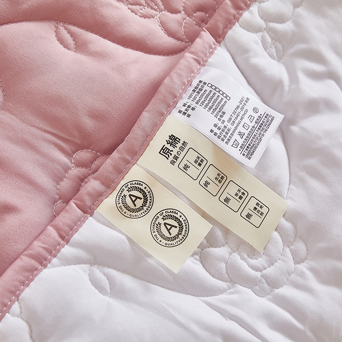 91家纺网 家纺一手货源 找家纺 瑞兴纺 2025年新款亲肤夹棉床笠床裙 床裙花边款：繁花-豆沙粉