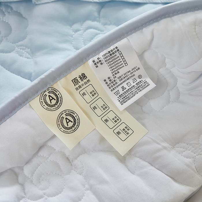 91家纺网 家纺一手货源 找家纺 瑞兴纺 2025年新款亲肤夹棉床笠床裙 床裙花边款：繁花-海洋蓝