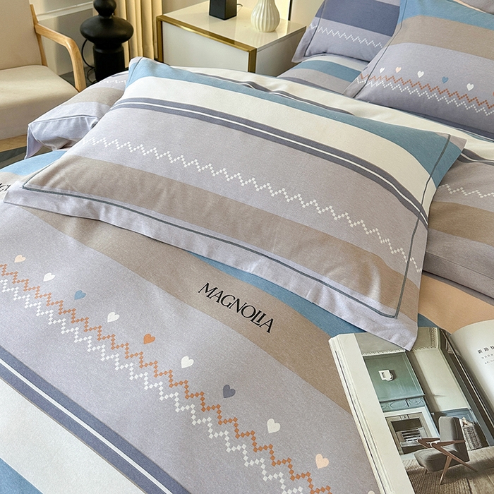 91家纺网 家纺一手货源 找家纺 橘姿 2025新款100%加厚全棉四件套纯棉四件套磨毛四件套礼盒装（控价不低于170） 安格斯