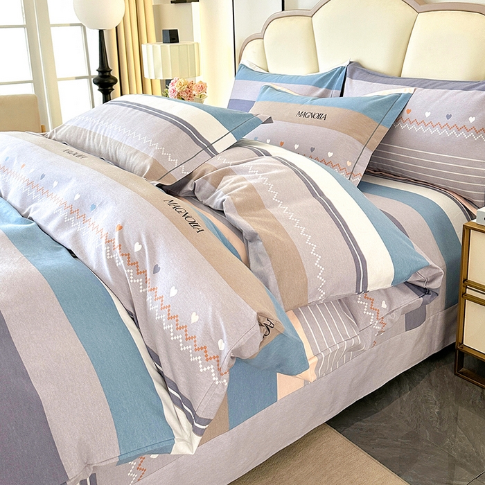 91家纺网 家纺一手货源 找家纺 橘姿 2025新款100%加厚全棉四件套纯棉四件套磨毛四件套礼盒装（控价不低于170） 安格斯