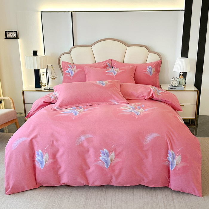 91家纺网 家纺一手货源 找家纺 橘姿 2025新款100%加厚全棉四件套纯棉四件套磨毛四件套礼盒装（控价不低于170） 春风恋影