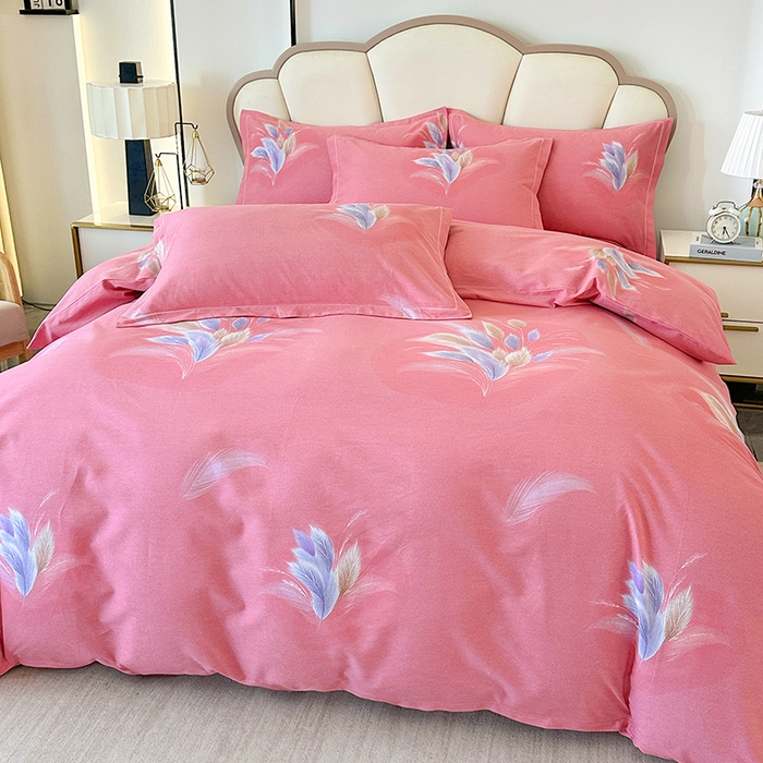 91家纺网 家纺一手货源 找家纺 橘姿 2025新款100%加厚全棉四件套纯棉四件套磨毛四件套礼盒装（控价不低于170） 春风恋影