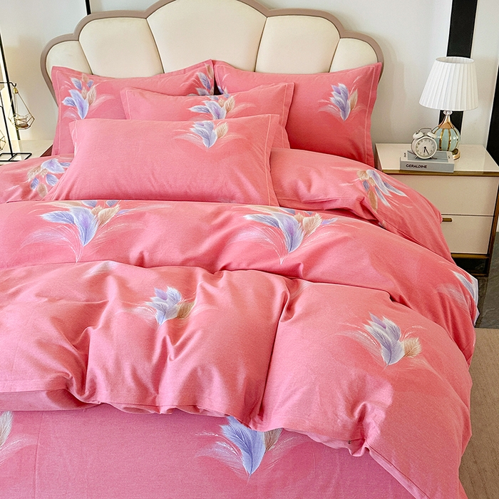 91家纺网 家纺一手货源 找家纺 橘姿 2025新款100%加厚全棉四件套纯棉四件套磨毛四件套礼盒装（控价不低于170） 春风恋影