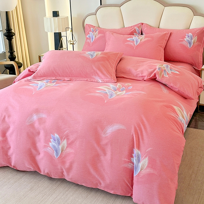 橘姿 2025新款100%加厚全棉四件套纯棉四件套磨毛四件套礼盒装（控价不低于170） 春风恋影