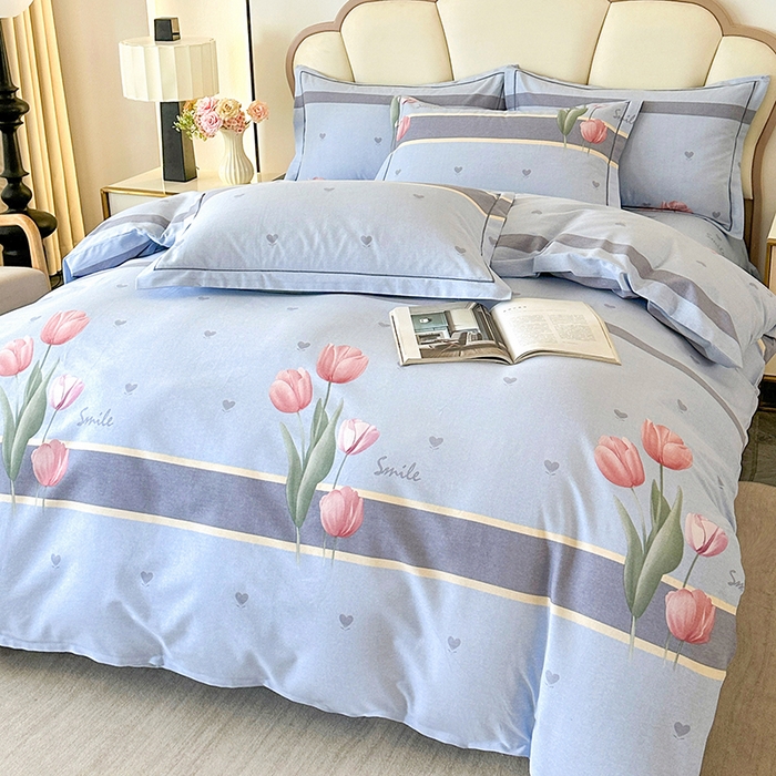 91家纺网 家纺一手货源 找家纺 橘姿 2025新款100%加厚全棉四件套纯棉四件套磨毛四件套礼盒装（控价不低于170） 迪丽雅