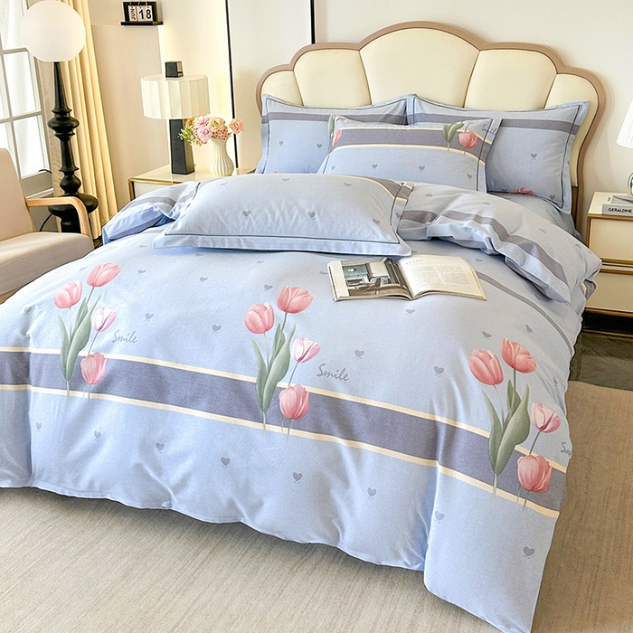 91家纺网 家纺一手货源 找家纺 橘姿 2025新款100%加厚全棉四件套纯棉四件套磨毛四件套礼盒装（控价不低于170） 迪丽雅