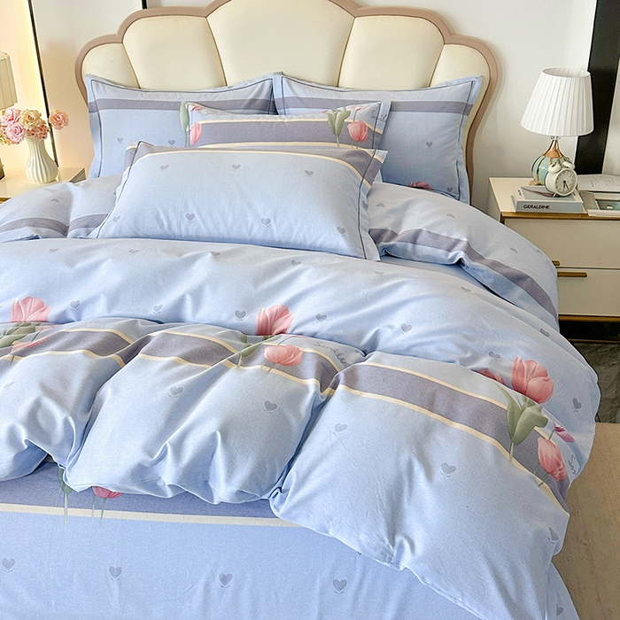 91家纺网 家纺一手货源 找家纺 橘姿 2025新款100%加厚全棉四件套纯棉四件套磨毛四件套礼盒装（控价不低于170） 迪丽雅