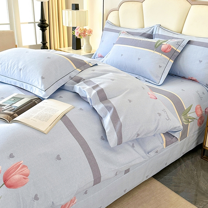 91家纺网 家纺一手货源 找家纺 橘姿 2025新款100%加厚全棉四件套纯棉四件套磨毛四件套礼盒装（控价不低于170） 迪丽雅