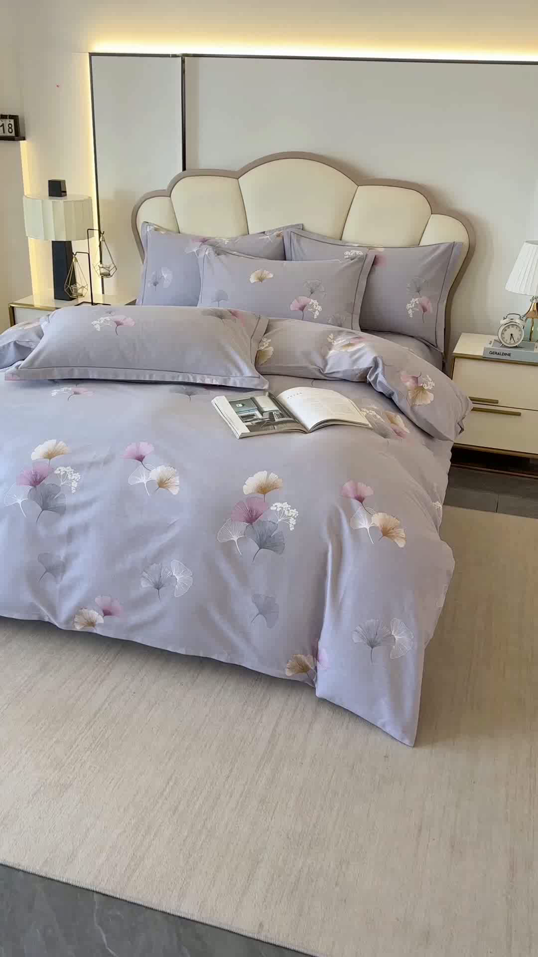 91家纺网 家纺一手货源 找家纺 橘姿 2025新款100%加厚全棉四件套纯棉四件套磨毛四件套礼盒装（控价不低于170） 花都舞影