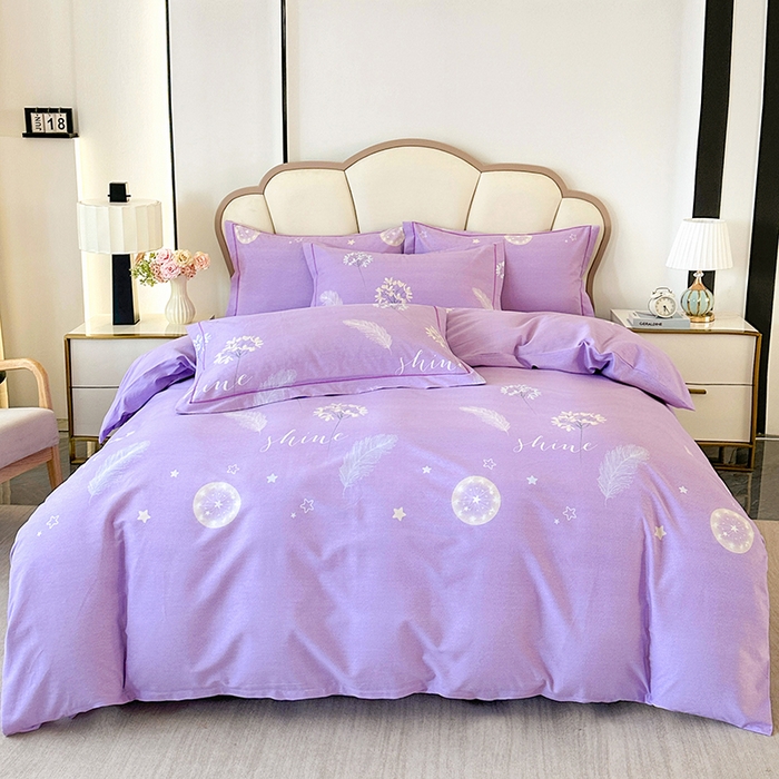 橘姿 2025新款100%加厚全棉四件套纯棉四件套磨毛四件套礼盒装（控价不低于170） 花语芬芳