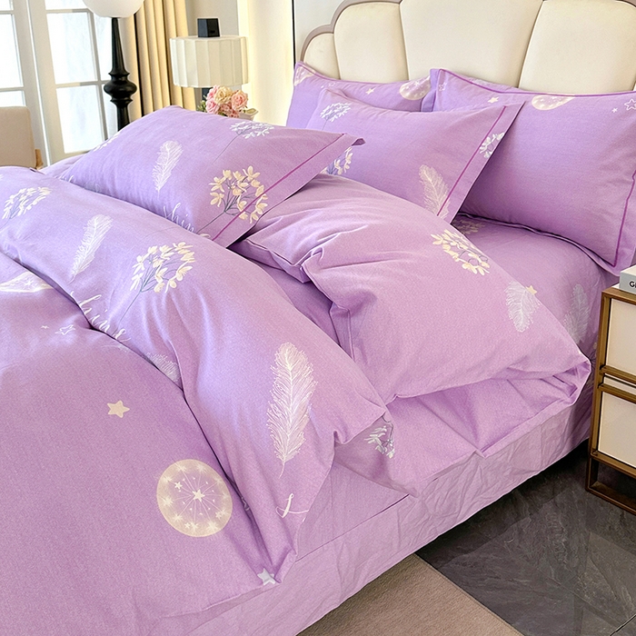 91家纺网 家纺一手货源 找家纺 橘姿 2025新款100%加厚全棉四件套纯棉四件套磨毛四件套礼盒装（控价不低于170） 花语芬芳