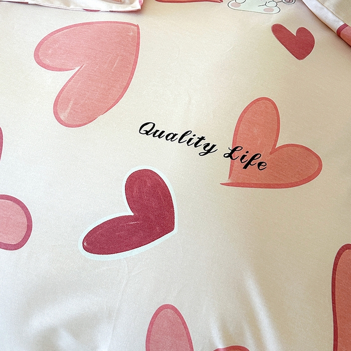 91家纺网 家纺一手货源 找家纺 橘姿 2025新款100%加厚全棉四件套纯棉四件套磨毛四件套礼盒装（控价不低于170） 铃兰兔粉