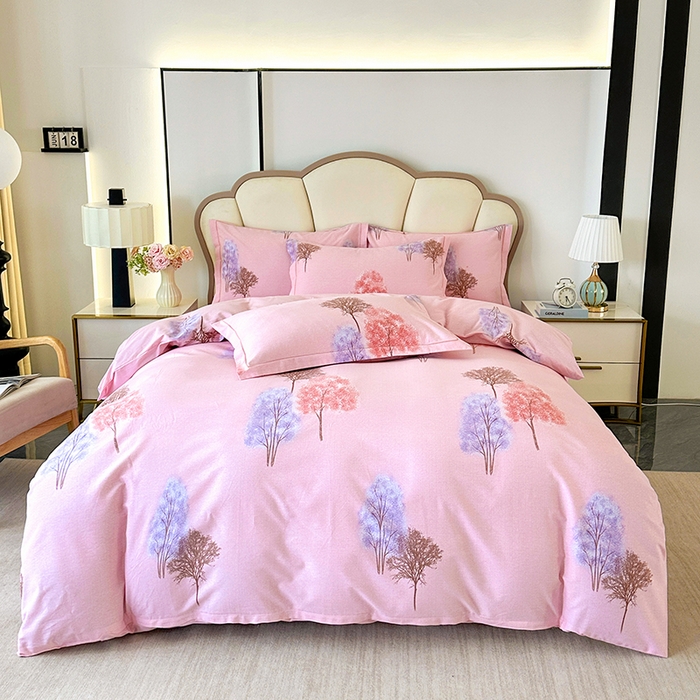 91家纺网 家纺一手货源 找家纺 橘姿 2025新款100%加厚全棉四件套纯棉四件套磨毛四件套礼盒装（控价不低于170） 树影漫漫