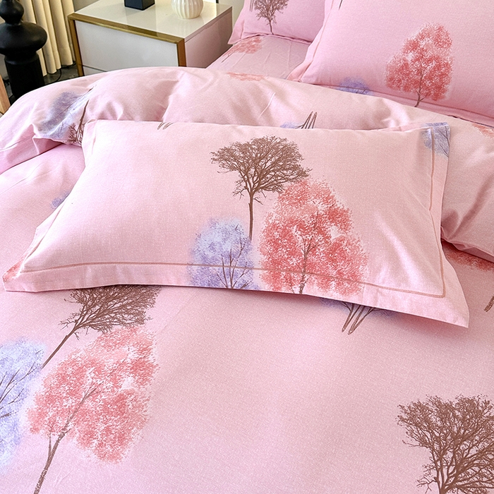 91家纺网 家纺一手货源 找家纺 橘姿 2025新款100%加厚全棉四件套纯棉四件套磨毛四件套礼盒装（控价不低于170） 树影漫漫