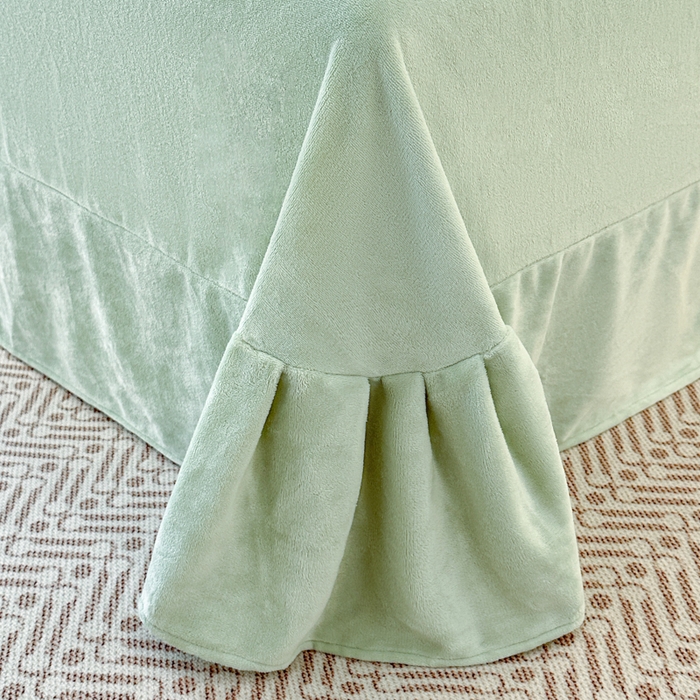 91家纺网 家纺一手货源 找家纺 诺梵家纺 2025新款韩版蕾丝雕花款四件套-米兰达 米兰达-绿