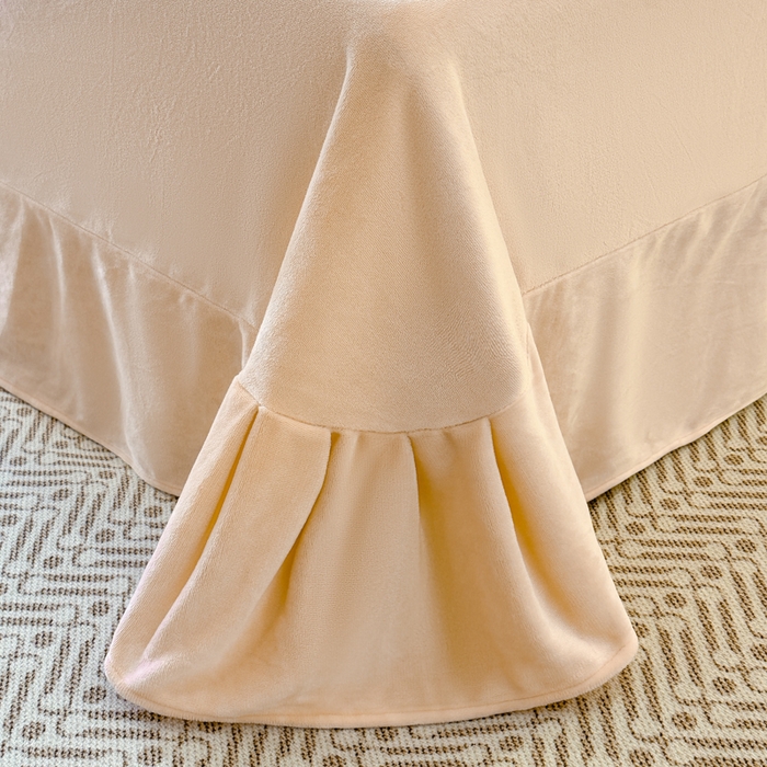 91家纺网 家纺一手货源 找家纺 诺梵家纺 2025新款韩版蕾丝雕花款四件套-米兰达 米兰达-玉色