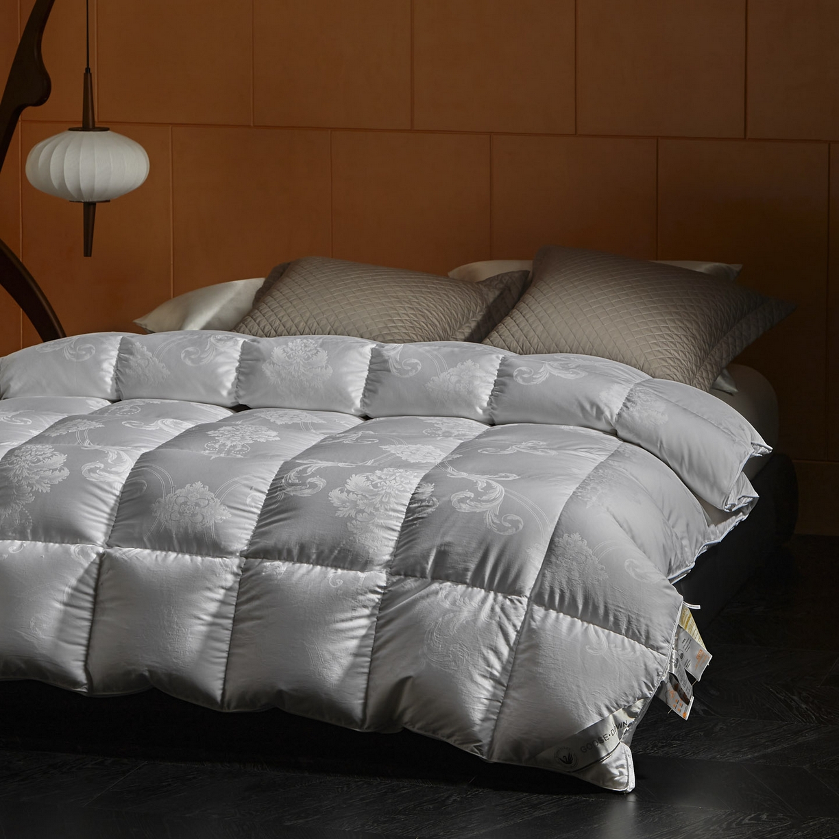 91家纺网 家纺一手货源 找家纺 （总）暖羽屋羽绒馆 2025新款羽毛被子 95白鹅绒丝被芯  羽绒被 加厚冬被