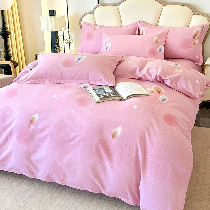 91家纺网 家纺一手货源 找家纺 橘姿 2025新款100%加厚全棉四件套纯棉四件套磨毛四件套礼盒装（控价不低于170） 夏花