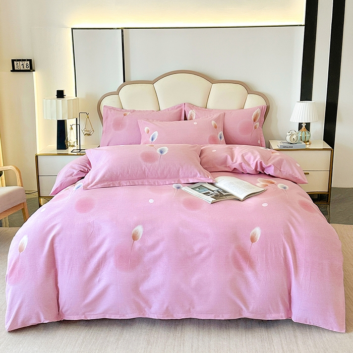 91家纺网 家纺一手货源 找家纺 橘姿 2025新款100%加厚全棉四件套纯棉四件套磨毛四件套礼盒装（控价不低于170） 夏花