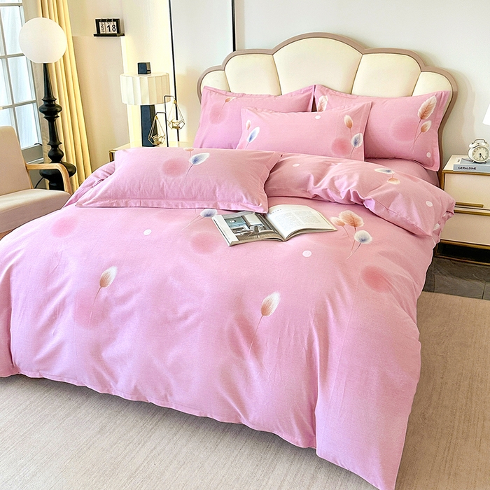 91家纺网 家纺一手货源 找家纺 橘姿 2025新款100%加厚全棉四件套纯棉四件套磨毛四件套礼盒装（控价不低于170） 夏花