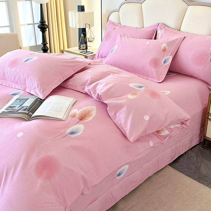 91家纺网 家纺一手货源 找家纺 橘姿 2025新款100%加厚全棉四件套纯棉四件套磨毛四件套礼盒装（控价不低于170） 夏花