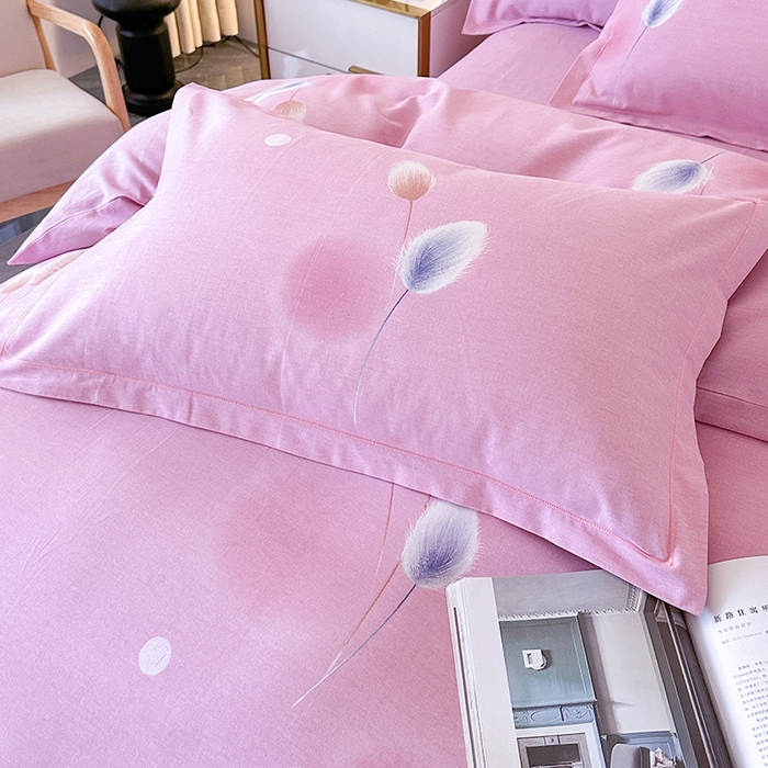 91家纺网 家纺一手货源 找家纺 橘姿 2025新款100%加厚全棉四件套纯棉四件套磨毛四件套礼盒装（控价不低于170） 夏花