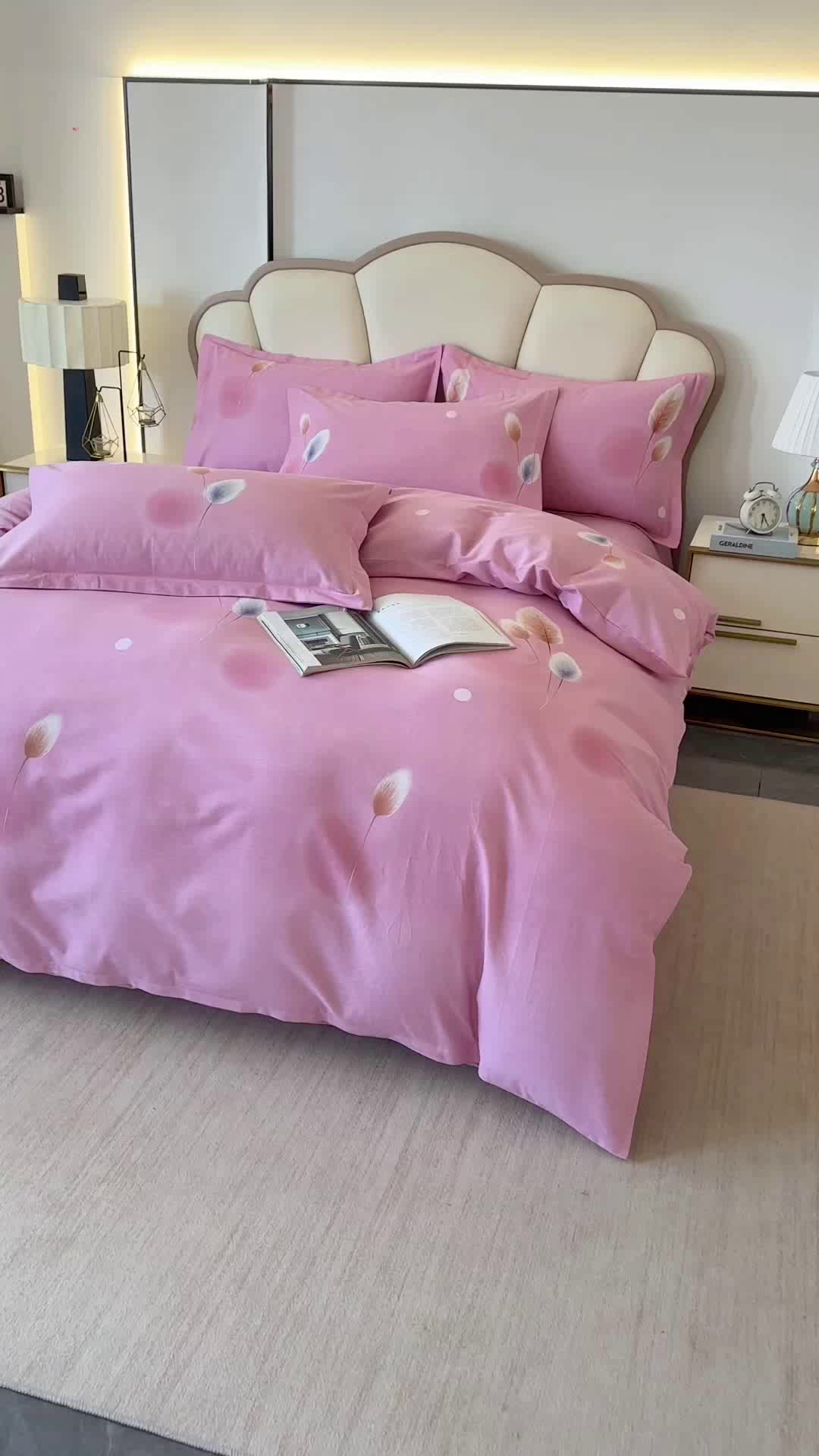 91家纺网 家纺一手货源 找家纺 橘姿 2025新款100%加厚全棉四件套纯棉四件套磨毛四件套礼盒装（控价不低于170） 夏花