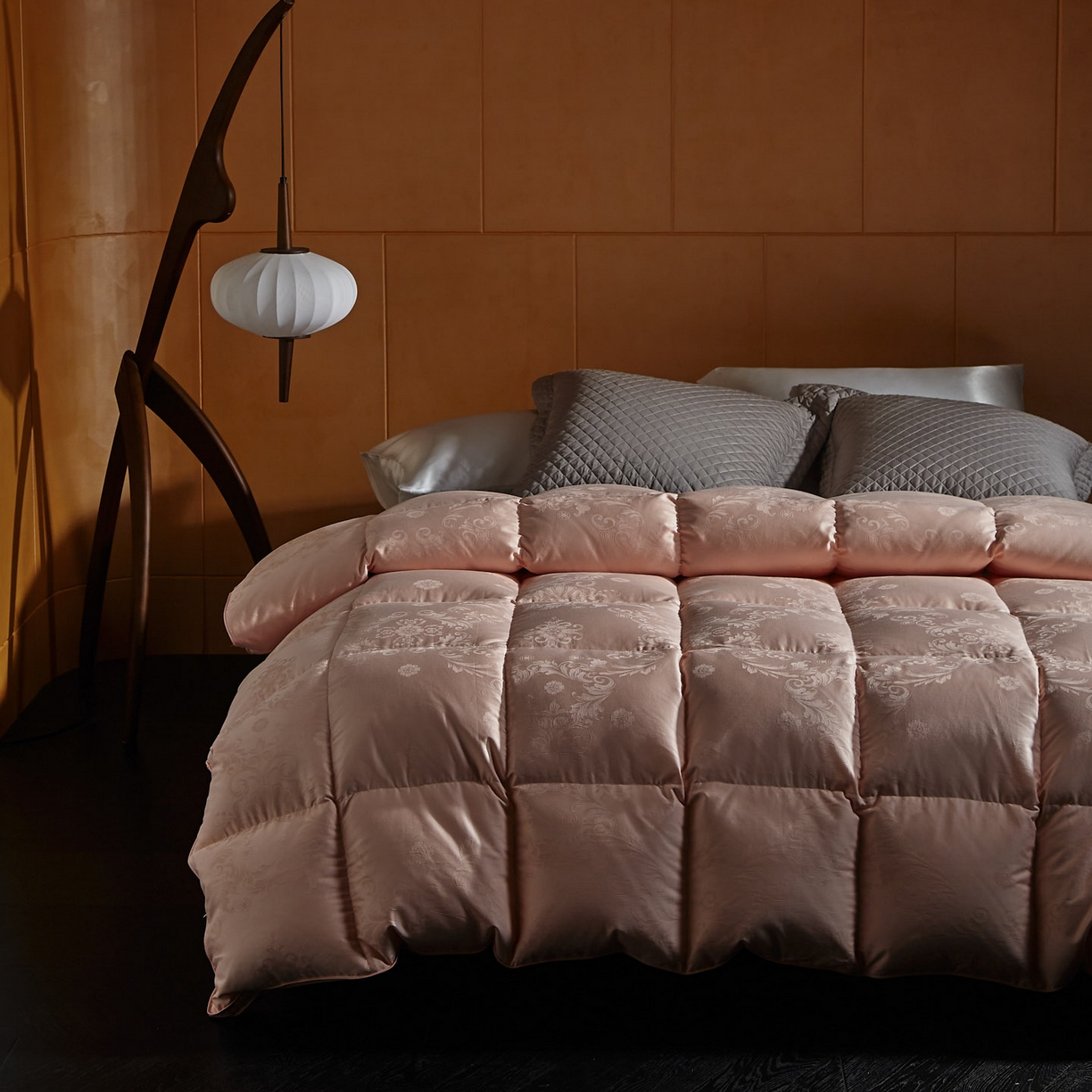 91家纺网 家纺一手货源 找家纺 暖羽屋羽绒馆 2025新款羽毛被子 95白鹅绒丝被芯  羽绒被 加厚冬被 雅馨 玉色