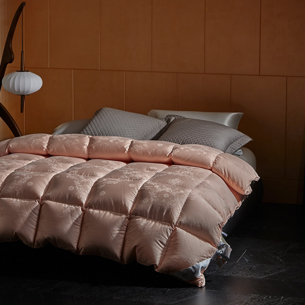 91家纺网 家纺一手货源 找家纺 暖羽屋羽绒馆 2025新款羽毛被子 95白鹅绒丝被芯  羽绒被 加厚冬被 雅馨 玉色