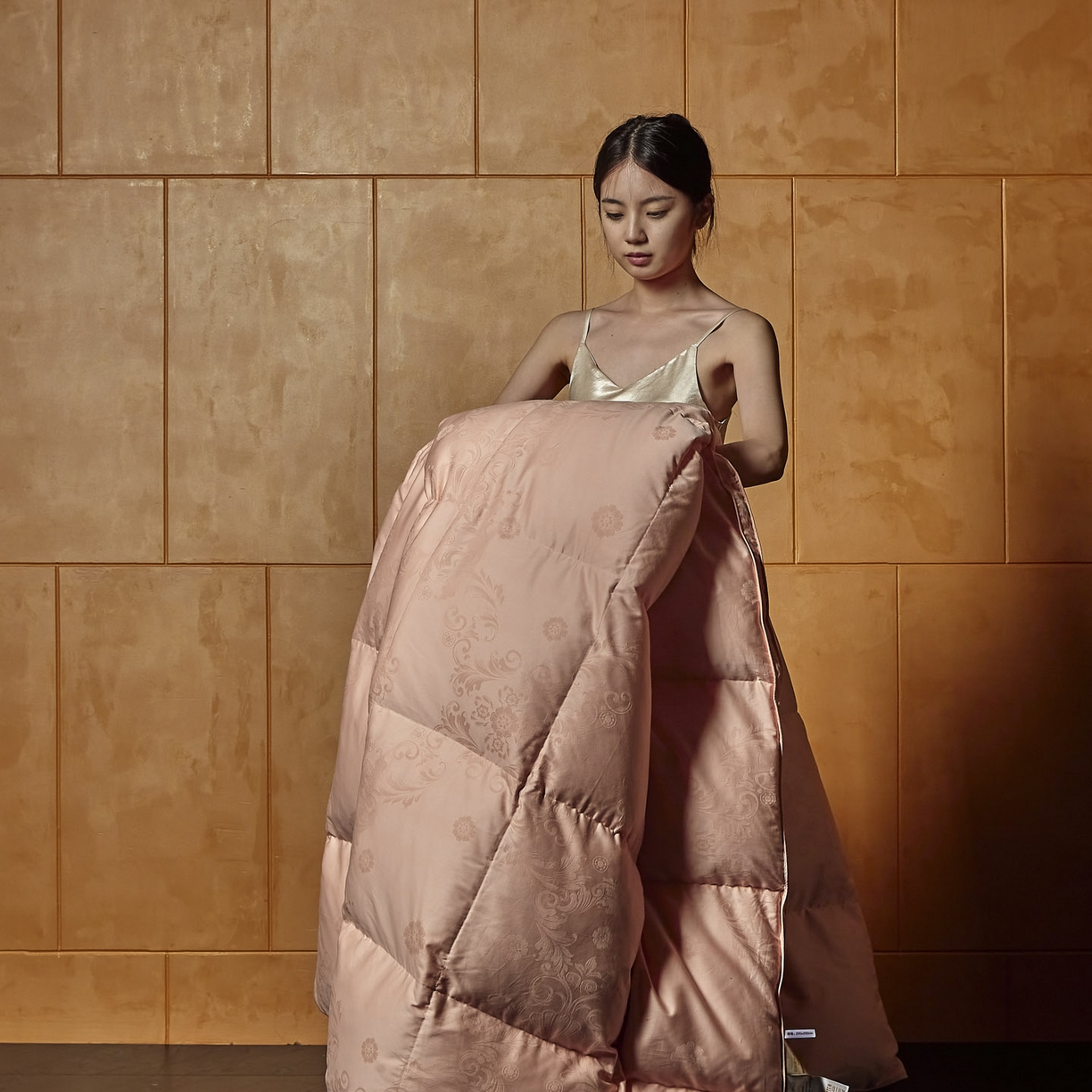 暖羽屋羽绒馆 2025新款羽毛被子 95白鹅绒丝被芯  羽绒被 加厚冬被 雅馨 玉色