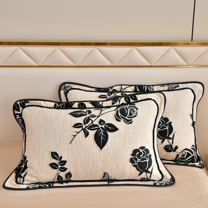 91家纺网 家纺一手货源 找家纺 赫本 2025新品8斤爆品牛奶绒四件套床裙款金雕绒法莱绒四套件 星慕-咖