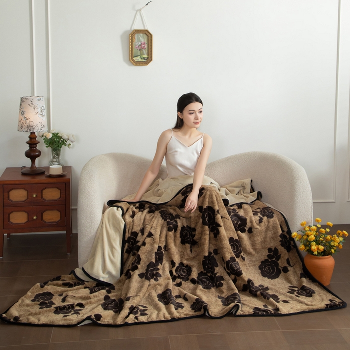 91家纺网 家纺一手货源 找家纺 （总）库里梦家纺 2025新款跨境专供网红直播热款加厚兔毛绒毯可定做尺寸