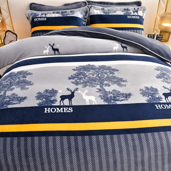 91家纺网 家纺一手货源 找家纺 赫本 2025新品8斤爆品牛奶绒四件套床裙款金雕绒法莱绒四套件 元气森林