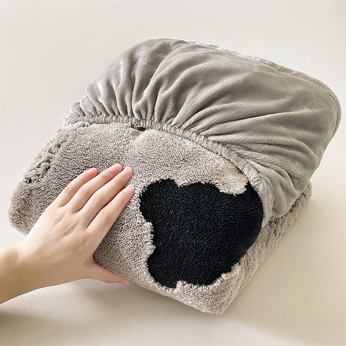 91家纺网 家纺一手货源 找家纺 欧邦 2025新款阳离子舒棉绒牛奶绒床笠单床笠床笠单件-可可熊 可可熊-灰色