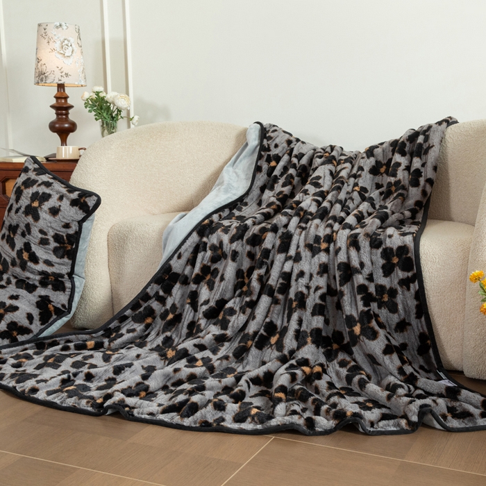 91家纺网 家纺一手货源 找家纺 库里梦家纺 2025新款跨境专供网红直播热款加厚兔毛绒毯可定做尺寸 蝴蝶梦-灰