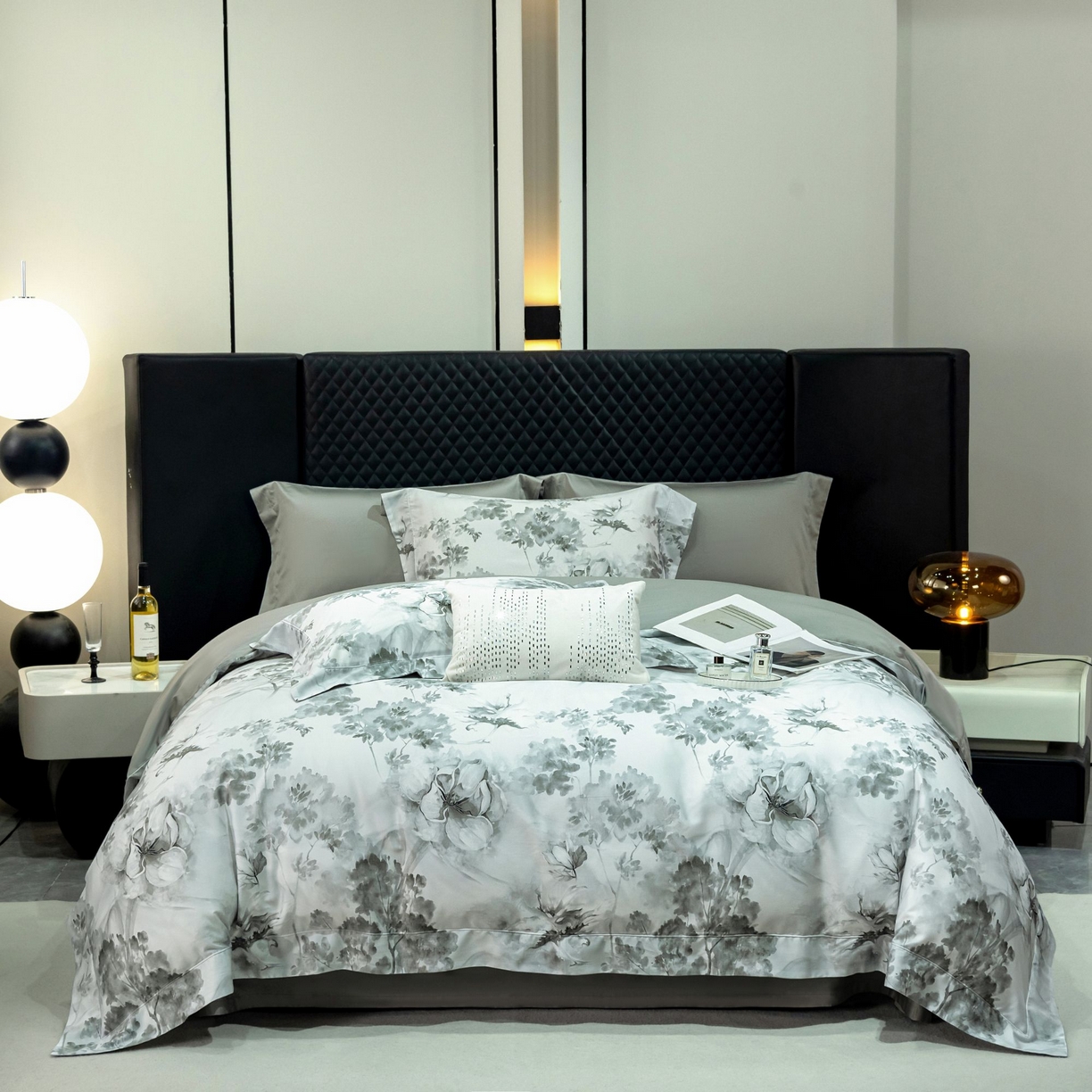 91家纺网 家纺一手货源 找家纺 [91家纺网精选] 高奢-天丝棉数码印花四件套系列