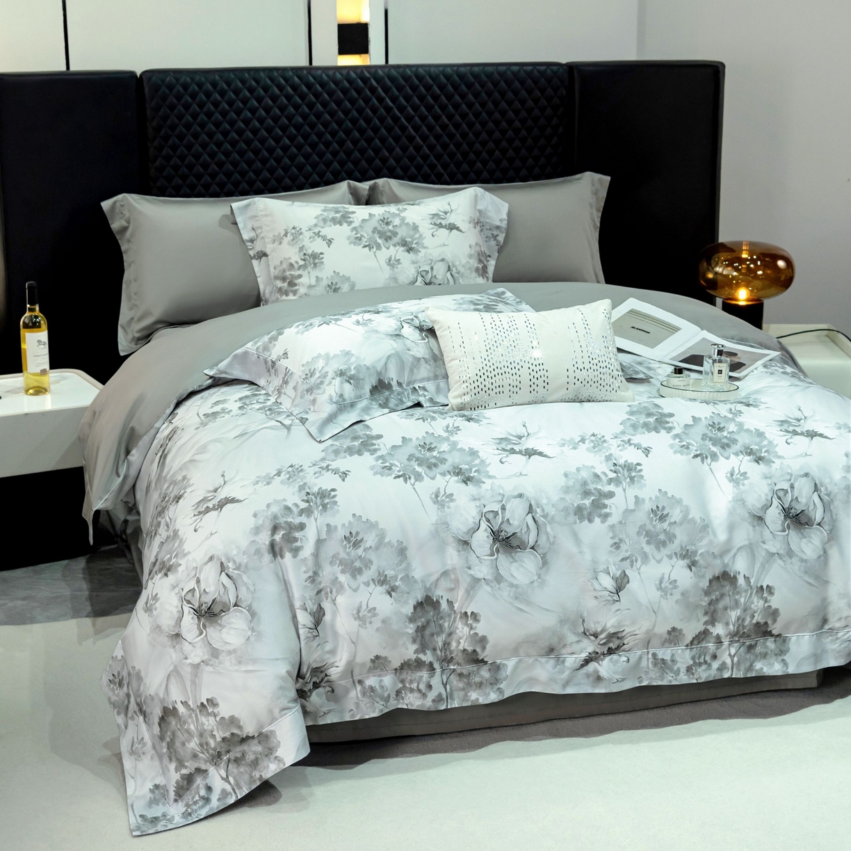 91家纺网 家纺一手货源 找家纺 [91家纺网精选] 高奢-天丝棉数码印花四件套系列