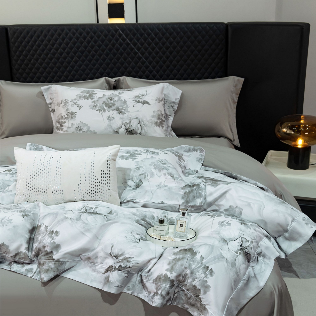 91家纺网 家纺一手货源 找家纺 [91家纺网精选] 高奢-天丝棉数码印花四件套系列