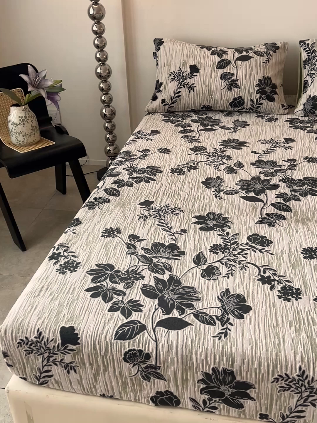 91家纺网 家纺一手货源 找家纺 格真 2025秋冬新款立体剪花雕花牛奶绒床笠单品床笠单件单床笠 莫奈花园-绿