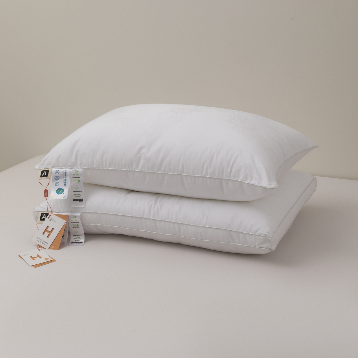 91家纺网 家纺一手货源 找家纺 （总）露函 2025新款全棉80S提花款酒店枕枕头枕芯