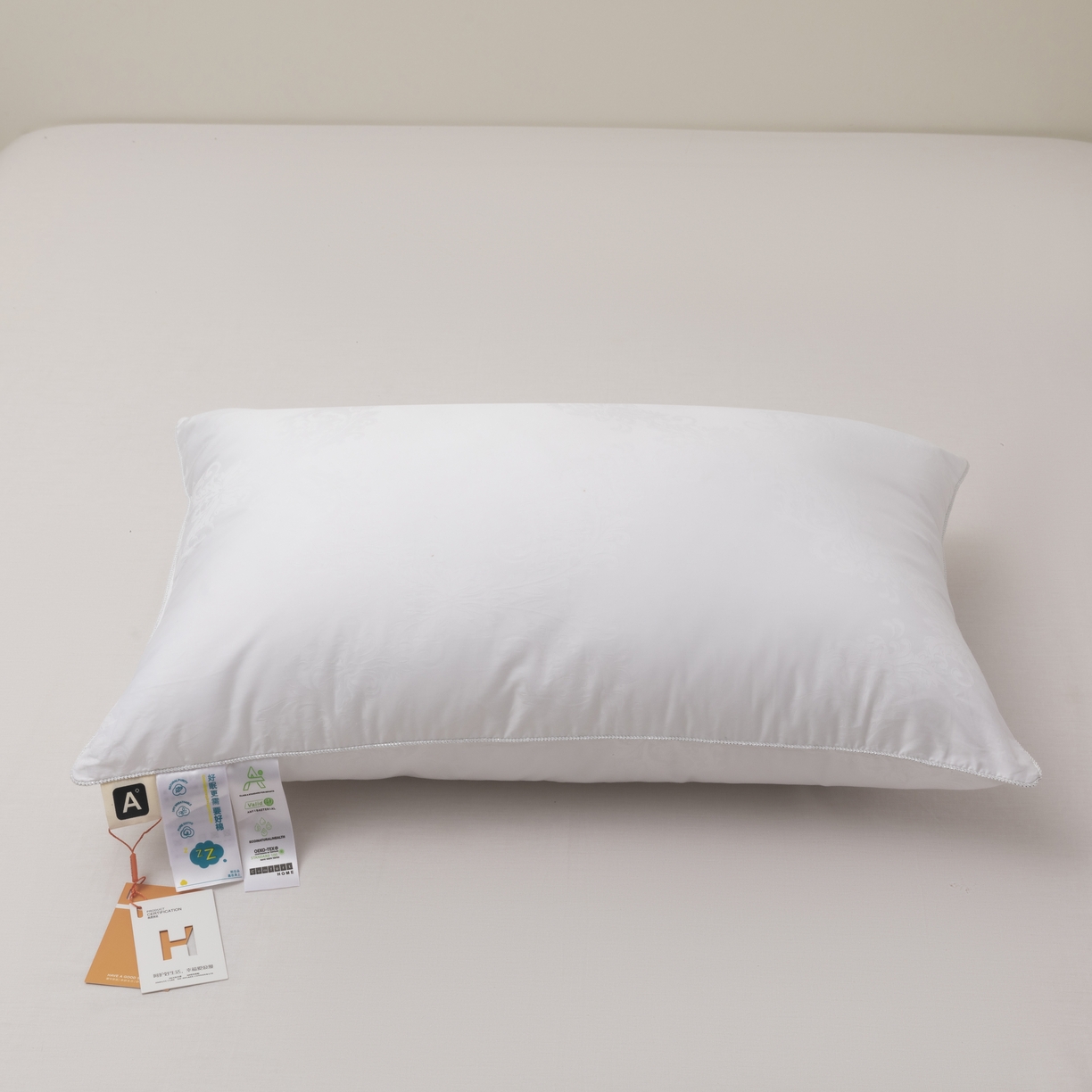 91家纺网 家纺一手货源 找家纺 （总）露函 2025新款全棉80S提花款酒店枕枕头枕芯