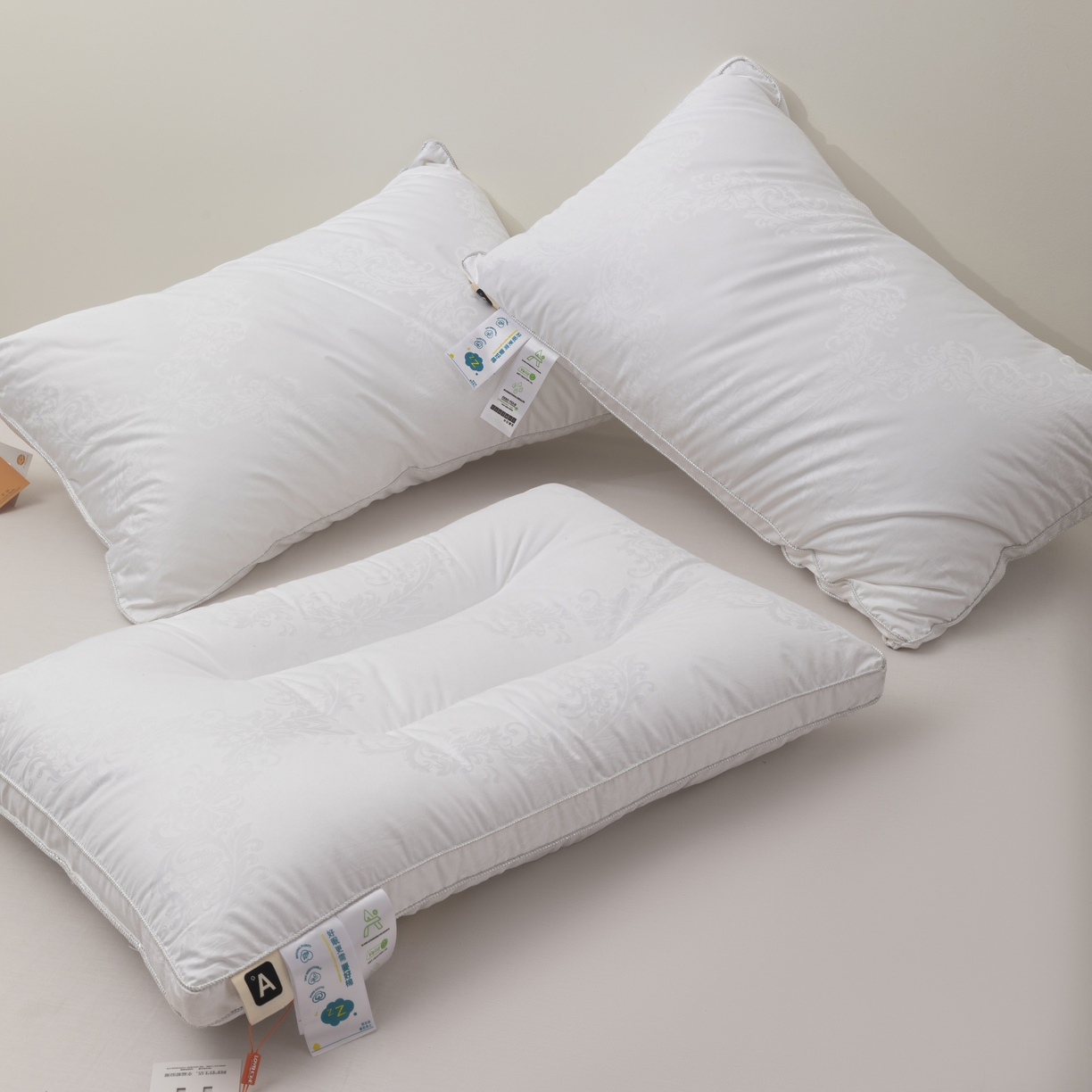 91家纺网 家纺一手货源 找家纺 （总）露函 2025新款全棉80S提花款酒店枕枕头枕芯