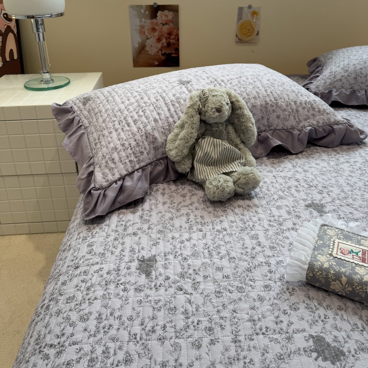 91家纺网 家纺一手货源 找家纺 （总）一加一 2025新款软糯亲肤印花床盖三件套