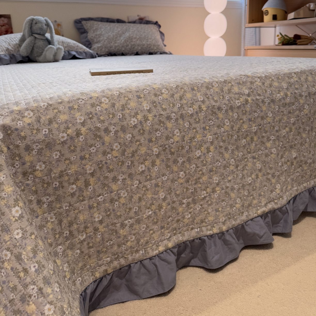 91家纺网 家纺一手货源 找家纺 一加一 2025新款软糯亲肤印花床盖三件套 秋日记忆