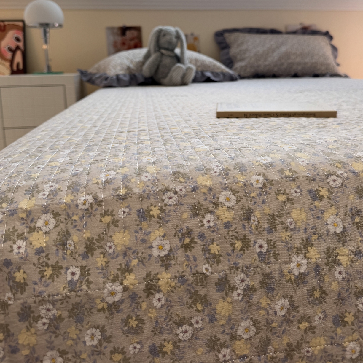 91家纺网 家纺一手货源 找家纺 一加一 2025新款软糯亲肤印花床盖三件套 秋日记忆