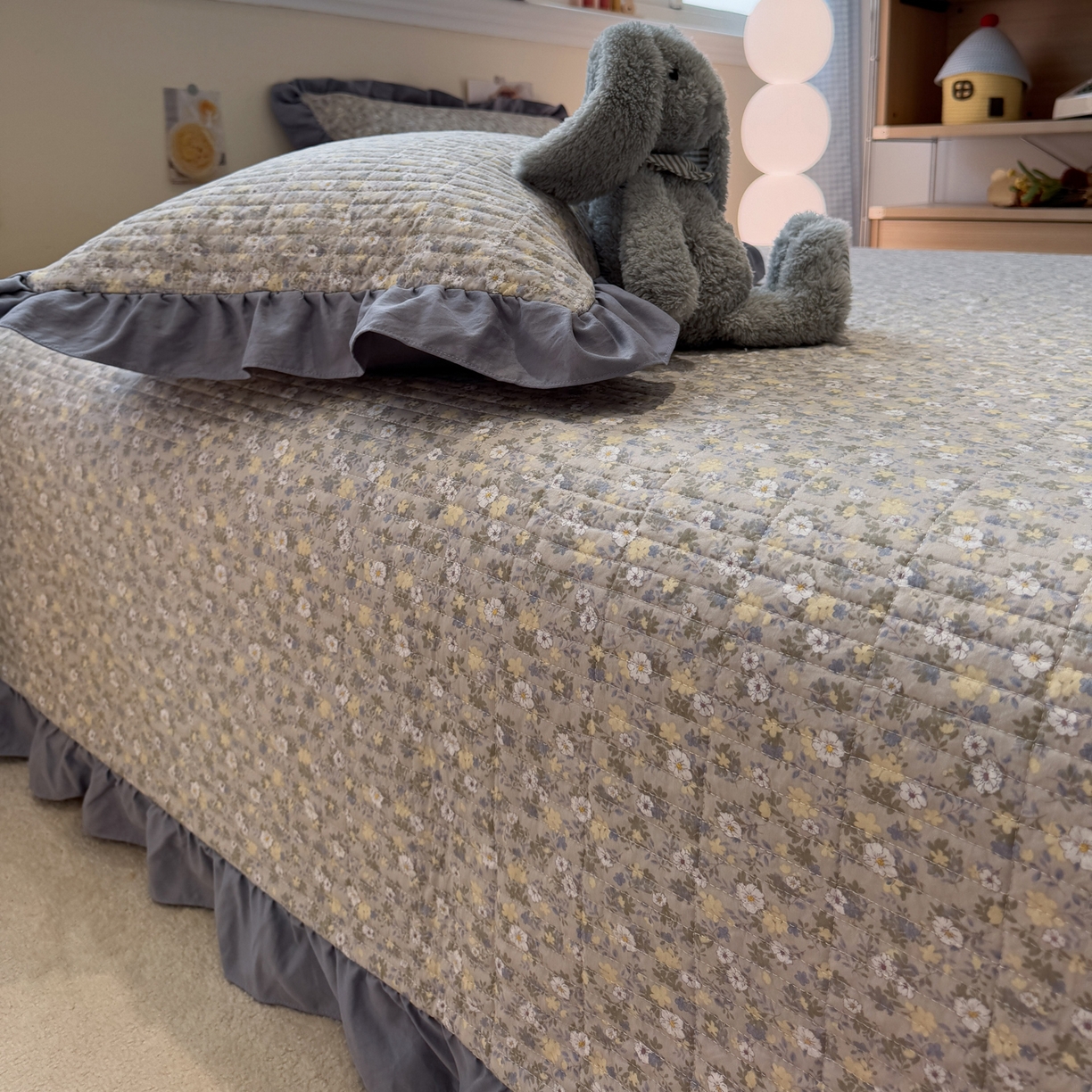 91家纺网 家纺一手货源 找家纺 一加一 2025新款软糯亲肤印花床盖三件套 秋日记忆